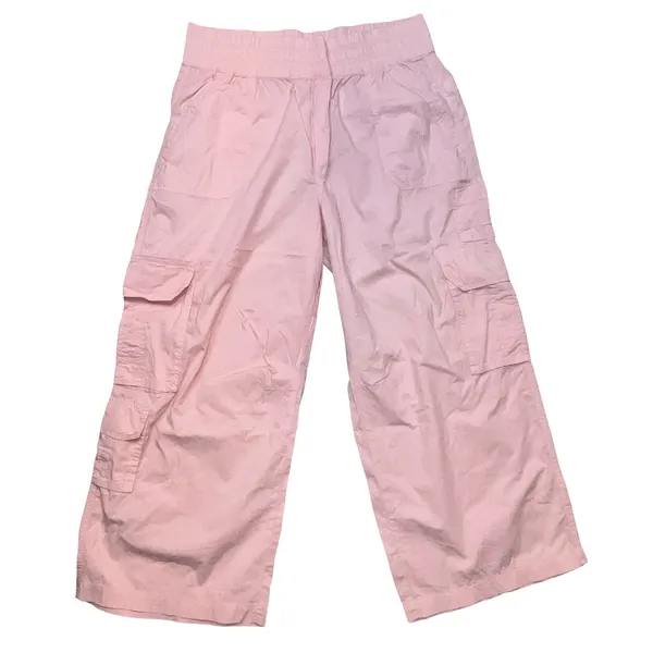 Aerie NWT Women's Cargo Pants Pink Wide Leg Cotton Casual Gorpcore XL Short - Image 2