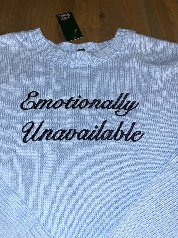 NWT Wild Fable Emotionally Unavailable Sweater Light Blue XXL - Image 3