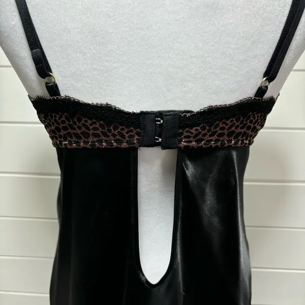 Thalia Sodi Black Cheetah Print Chemise Black&Brown Size‎ M - Image 5