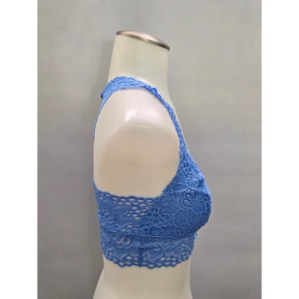 Aerie Blue Whimsy Romantic Boudoir Bridal Cottage Lingerie Lace Bralette Small - Image 4