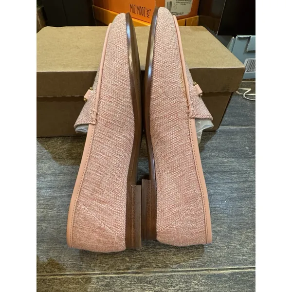 Sam Edelman Women‎ Loraine Loafers Shoes Pink Metallic Linen Size 6.5 Equestrian - Image 9