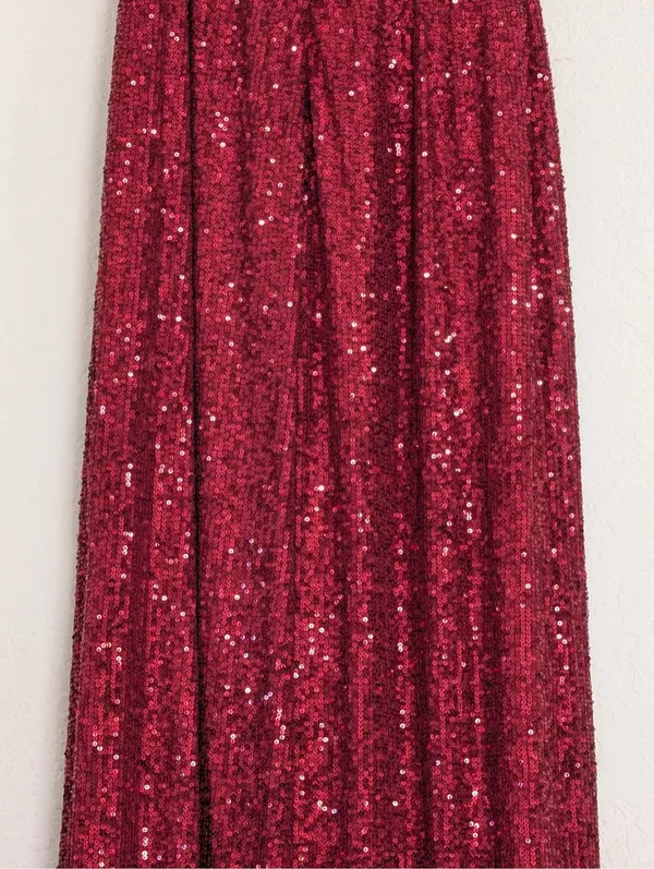 Lulus red sparkly sequin romper jumpsuit size M holiday Christmas - Image 5