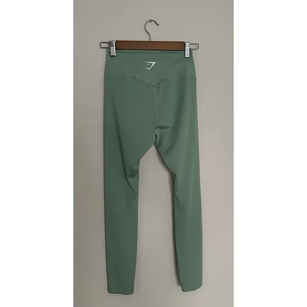 Gymshark Training 7/8 Leggings - Alpine Green - Size M - Image 3