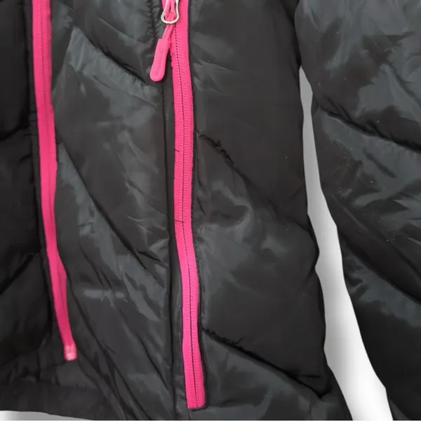 Reebok | NWOT Women's Black Pink Trim Thick Winter Puffer Jacket Coat (size XL) - Image 9