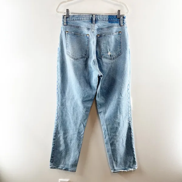 Abercrombie & Fitch 90's Straight Leg Ultra High Rise Curve Love Jeans Blue 12 - Image 4