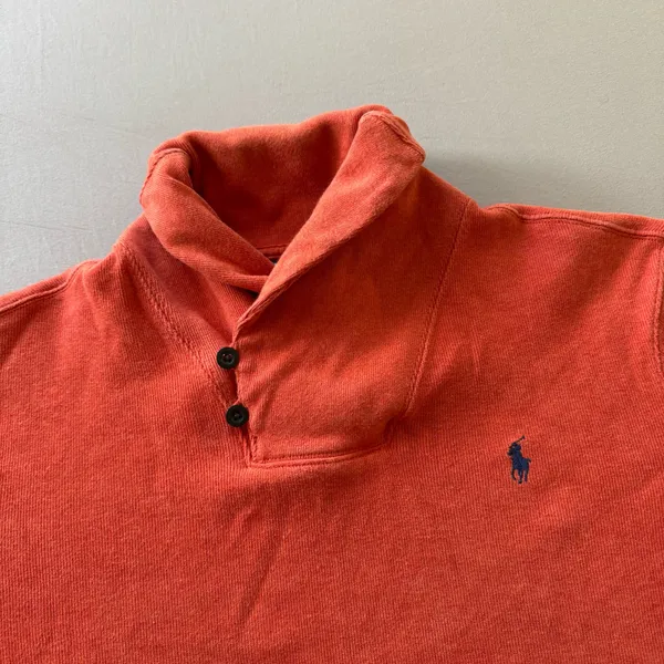 Vintage Polo Ralph Lauren Jersey Shawl-Collar Sweater - Image 5