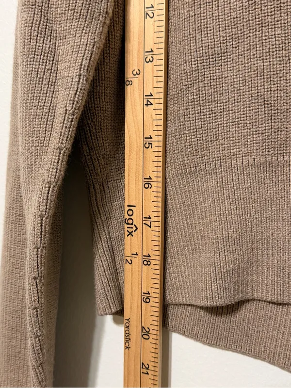 Lululemon Collared Merino Wool-Blend Sweater Medium Heathered Beech Wood - Image 8