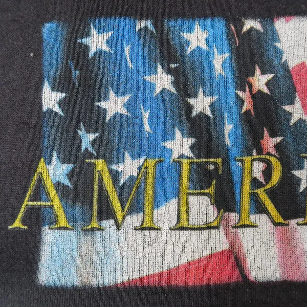 Vintage 90s Tultex American Flag Sweatshirt - Image 3