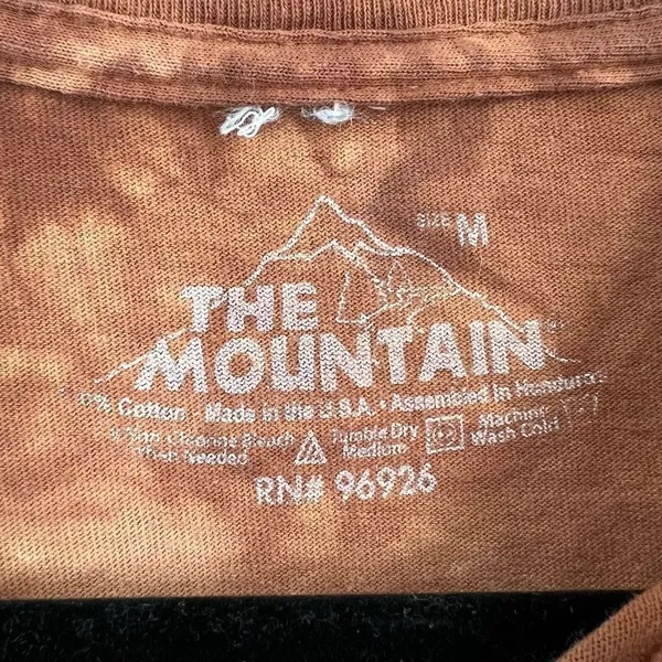 Vintage The Mountain Women's Tie-Dye Crew Neck Lion Graphic‎ shirt Brown Small - Image 3