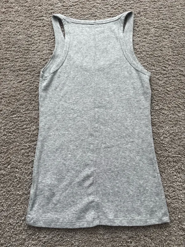 Grey Ribbed American Eagle Tank Top - Image 2