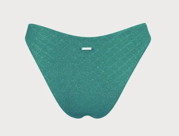 Berlook Dark Green Lurex Jacquard O-Ring Bikini Bottom only 50 - Image 8