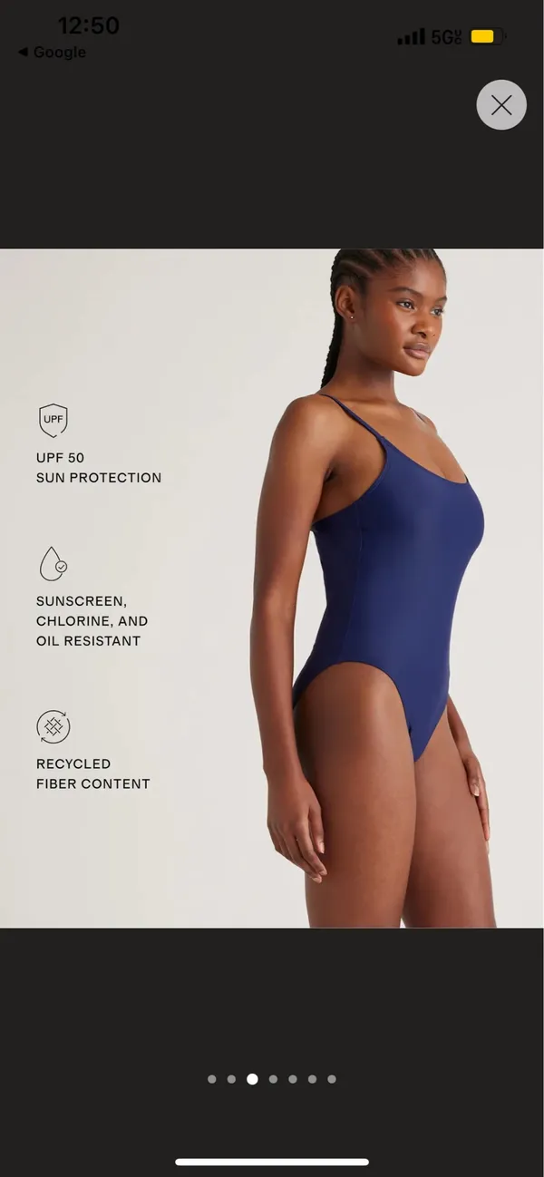 New Quince Italian Cami One-Piece Swimsuit Size Large MSRP $52 - Image 4