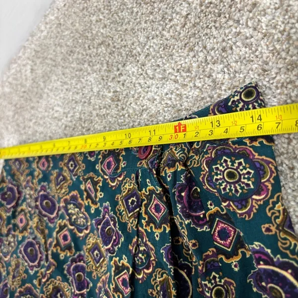 Melrose Studio Maxi Skirt Vintage Side Button Closure Size 12 Paisley Geometric - Image 4