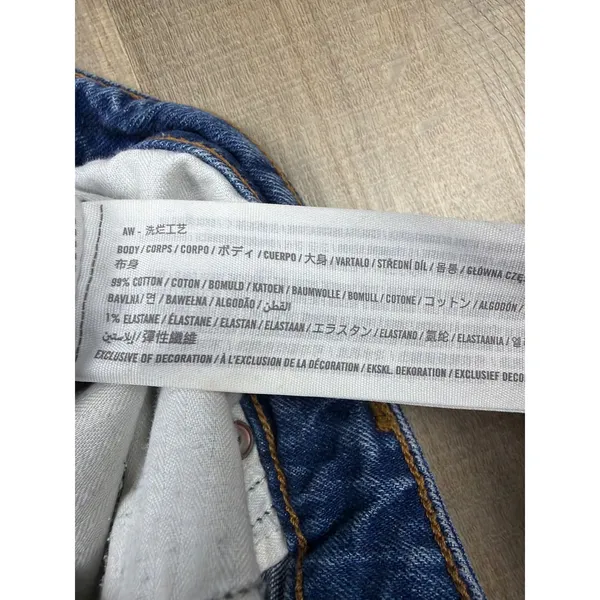 Abercrombie & Fitch Curve Love High Rise Mom Jeans Blue Distressed Women 6R 28‎ - Image 7