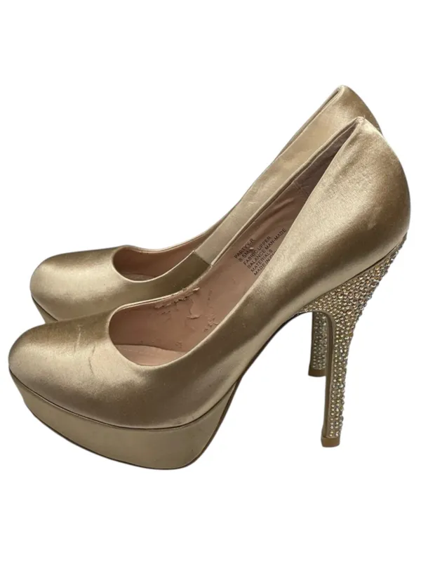Steve Madden ☀︎︎ Partyy-R Glitter Crystal Platform Stilettos Pumps ☀︎︎ Champagne - Image 6