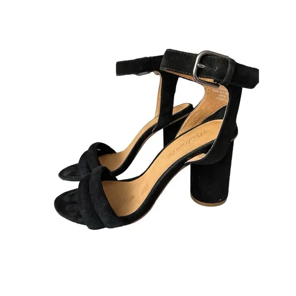 Madewell Rosalie Black Suede Heels size 9 - Image 2