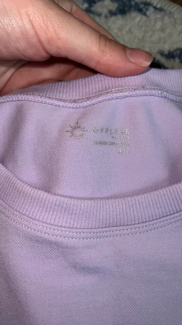 Aerie Offline Purple Seamless Crop Top - Image 5