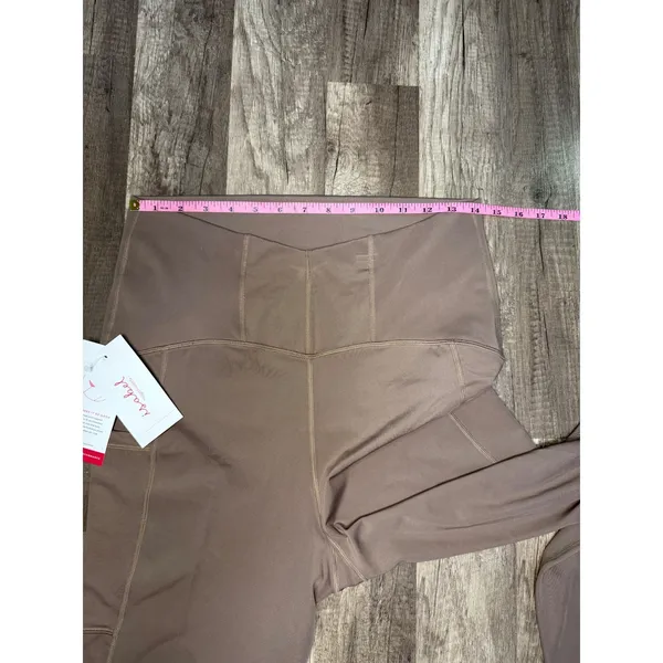 Isabel Maternity Performance Pocket Leggings Full Panel Taupe Brown Large NWT - Image 7
