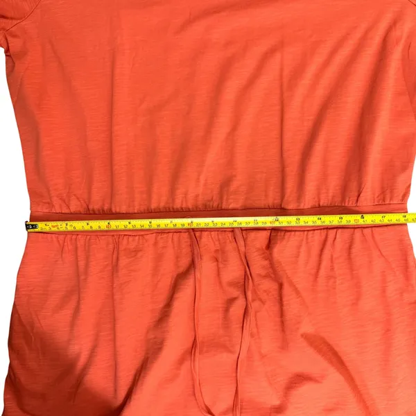 Pact Organic Cotton Drawstring Waist T-Shirt Dress 3/4 Sleeve Pockets Size Large - Image 13