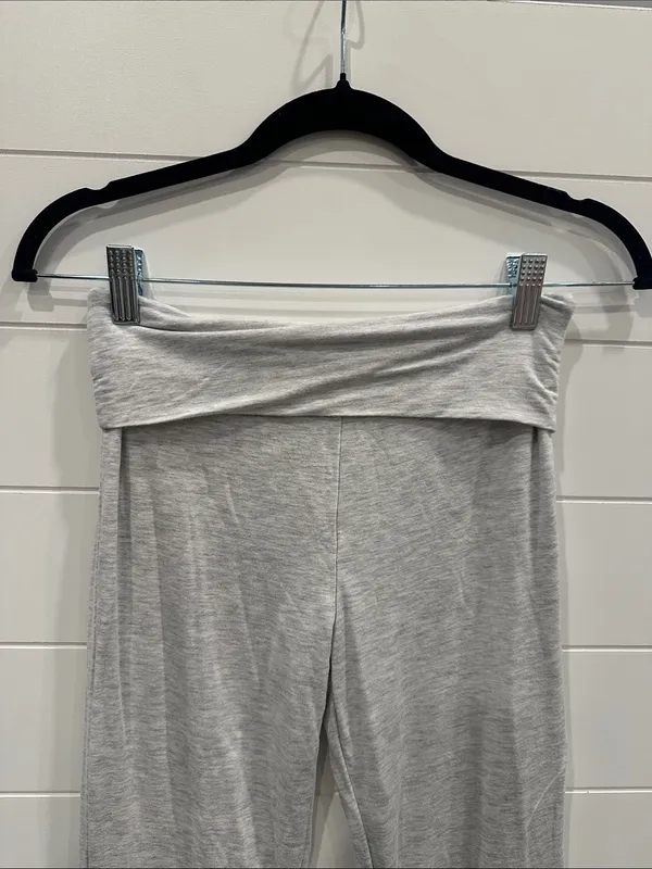 Tic Toc Light Gray Fold-Over Waist Lounge Pants - Image 2