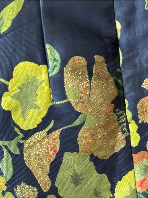 NWT Lulus So Stunning Navy Floral Jacquard Puff short Sleeve Mini Dress cocktail - Image 6