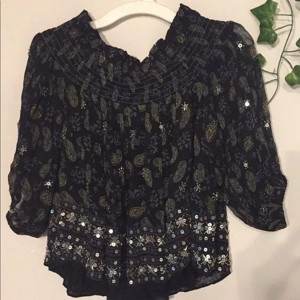 Free People Age Of Aquarius Paisley Sequin Top - Image 13