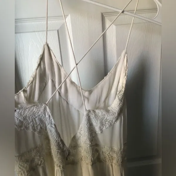 Zara Elegant Lace Trim midi Dress women size S - Image 5