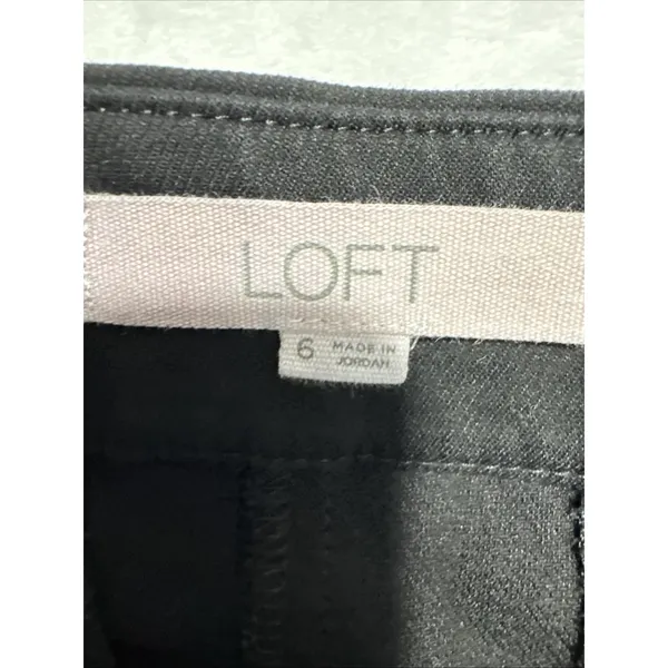 Loft The Sutton Skinny Pants Black Button Details Womens Size 6 Stylish Office - Image 3