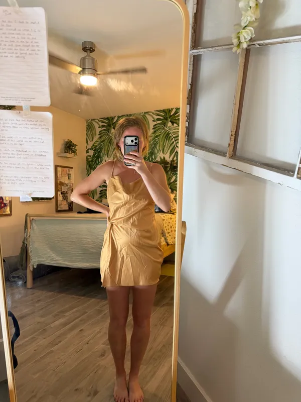 Glam Satin mini dress - Image 2