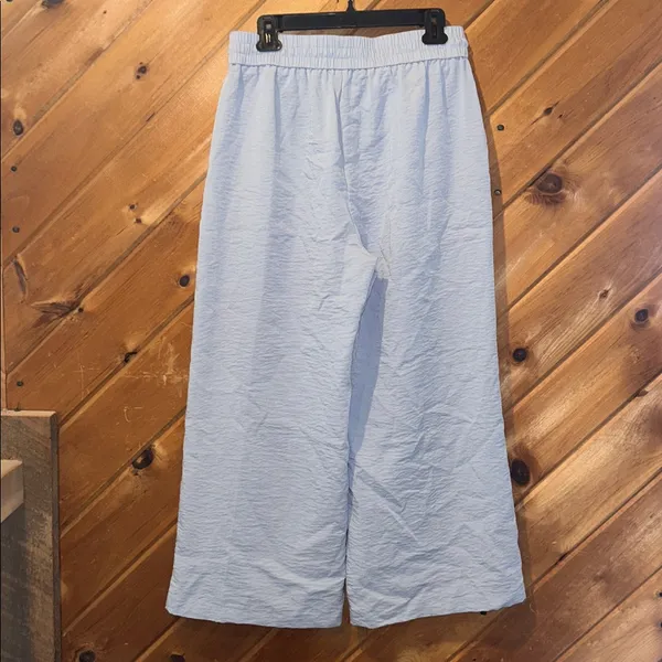 Ultra wide leg light blue flowy pull on pants Size L - Image 5
