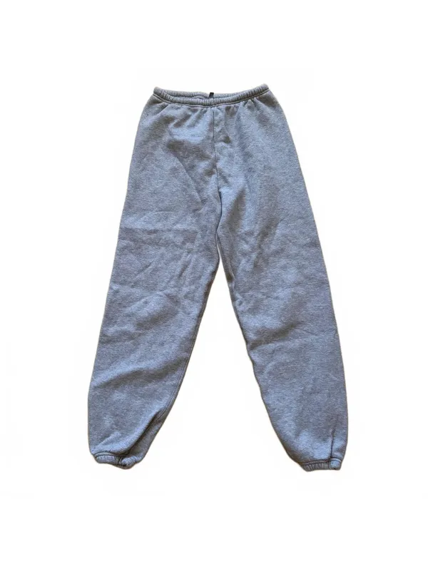 Skims Classic Jogger Cotton Fleece Sweatpants Loungewear Gray Women's Size XS - Image 3