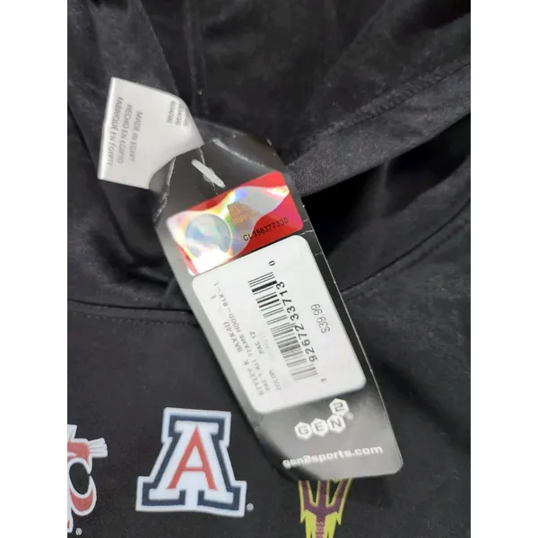 Fanatics PAC 12 Conference Hoodie Youth Large‎ 12/14 Black Football NCAA Team Logo Shirt - Image 4