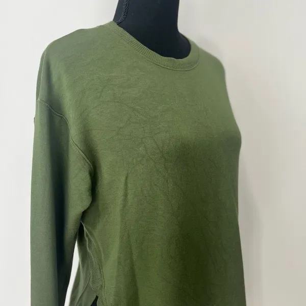 JoyLab Crew Neck Active Sweatshirt Thumbholes Size XS Women’s Green - Image 3