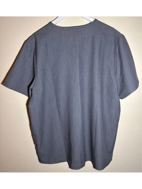 FIGS Scrub Set XL Grey with Teal Accents - Image 9