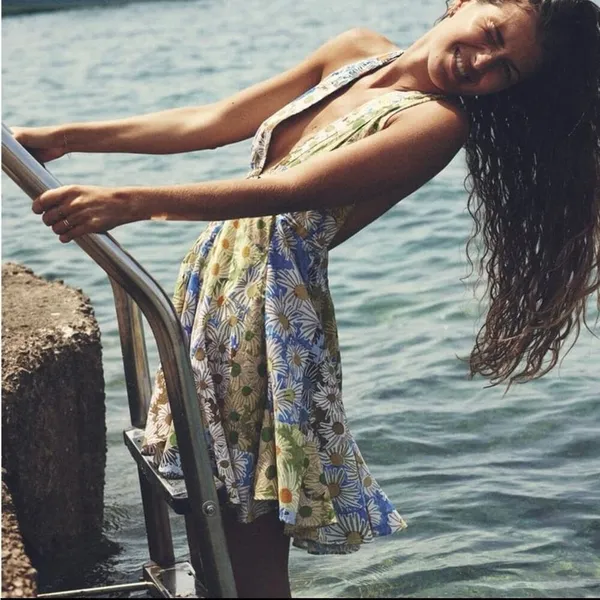 NWT! Zara Blogger Favorite Daisy Bloomcore Halter Mini Dress - Size XL - Image 12