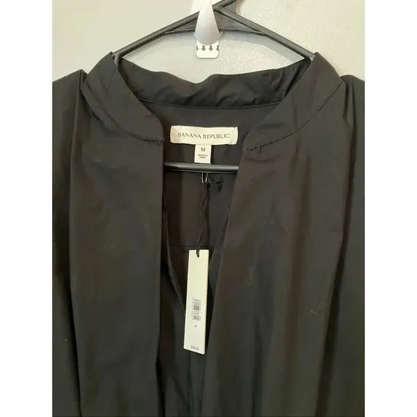 Banana Republic Midi Cotton Poplin Split neck shirt Dress Medium NEW #768 - Image 8