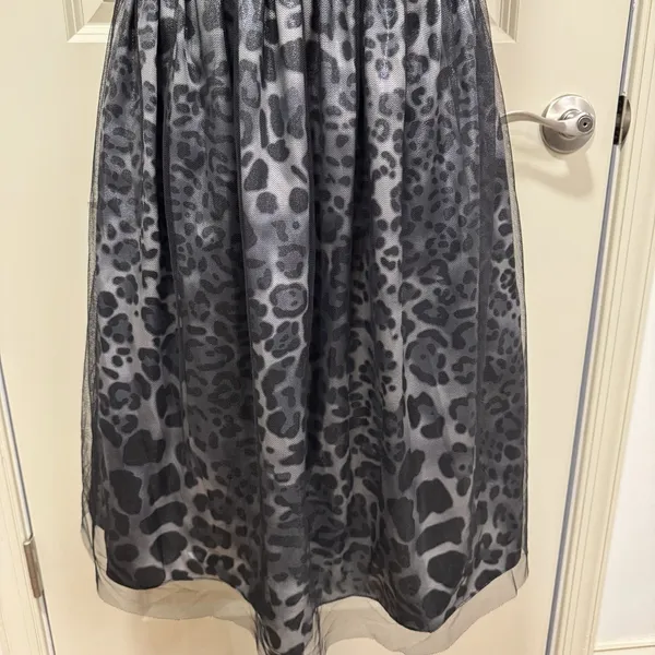 Leopard Print Dress 2 S Metallic Strapless Cocktail Evening Party HOCO Glam - Image 5