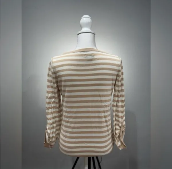 CLEAROUT! Tan Old Navy Basic Striped Sweater Size S EUC - Image 2