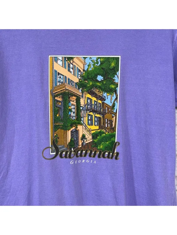 Comfort Colors Large Savannah Georgia Graphic T-Shirt - Image 2