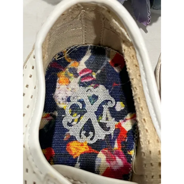 Christian Lacroix White Leather‎ Sneakers Perforated Detail Women's - Image 4