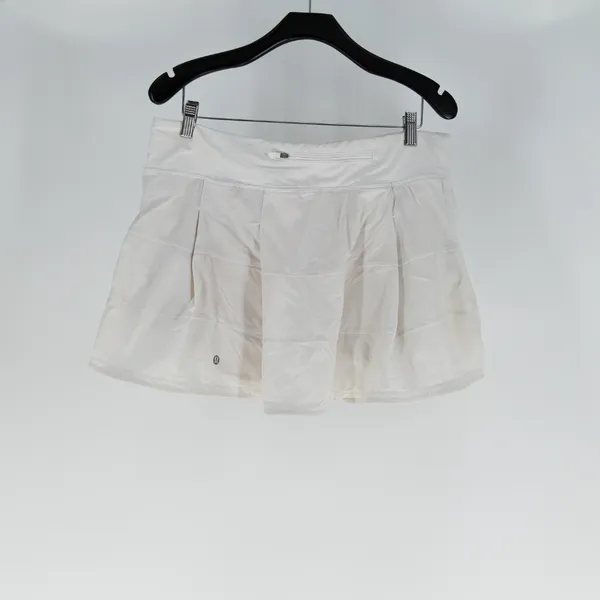 Lululemon Women's Pace Rival Mini Skirt 4-way Stretch 15" White 14 - Image 4