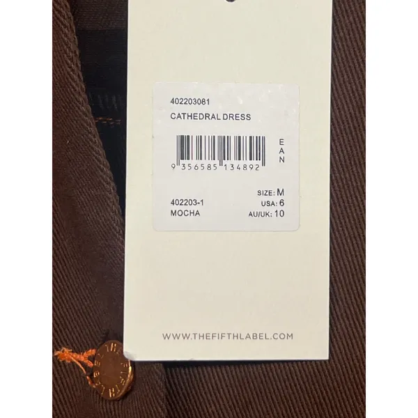 nwt Fifth Label Sz M Sz 6 Brown Cathedral Belted Button Front Shacket Mini Dress - Image 5
