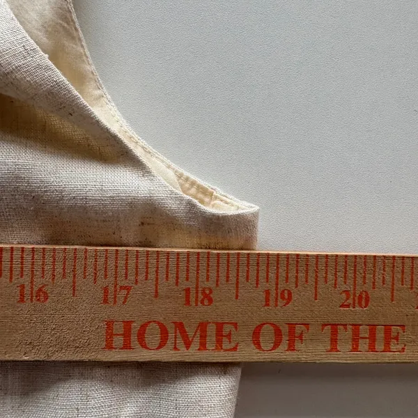 Sunday in‎ Brooklyn Shift Dress Womens Small Beige Linen Blend Knot Front V-Back - Image 8