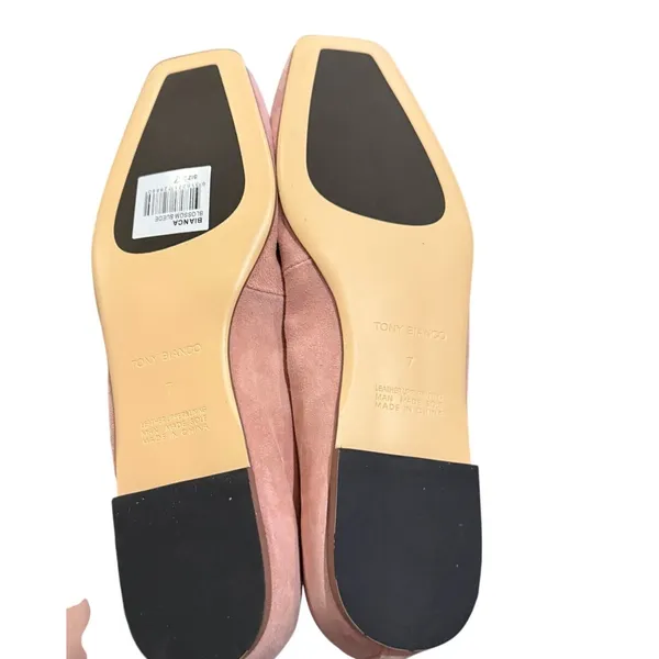 NWT Tony Bianco Blossom Square Toe Suede Bianca Flats Women's Sz. 7 - Image 3