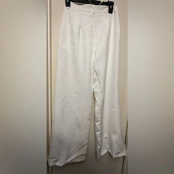 Princess Polly White Pleated Wide Leg Pants Size‎ 4 - Image 5