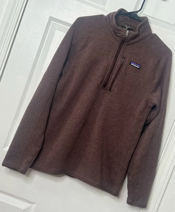 Patagonia Better Sweater 1/4 Zip Pullover Mens Brown Fleece Casual Outdoor Size M - Image 2