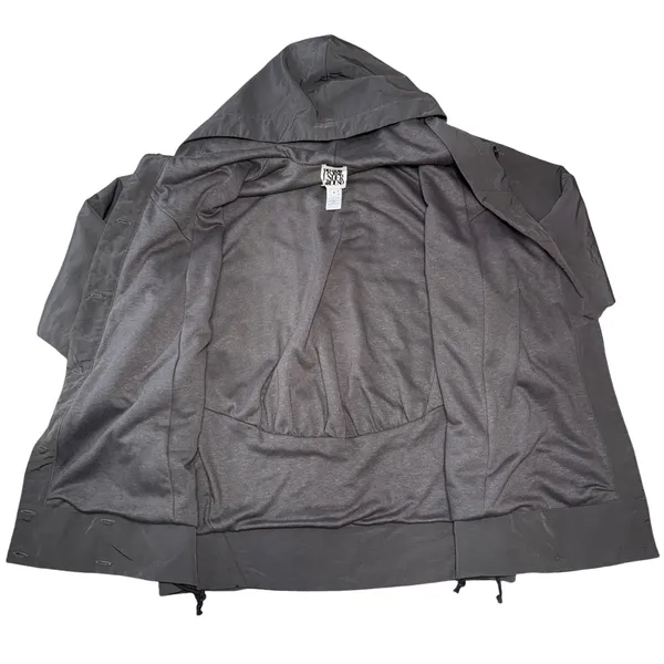 Prairie‎ Underground Hooded Gray Nylon Toggle Drawstring Anorak Jacket Women - Image 7