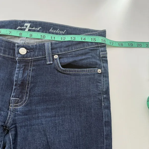7 For All Mankind Bootcut Jeans Sz 30 Women Stretch Signature Wave Pocket Design - Image 7