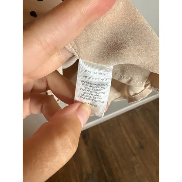 Express beige and black polka dot lacy cami tank - Image 4
