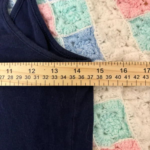 Quality Goods Navy Blue Cotton Scoop Neck Tank Top Size M - Image 4